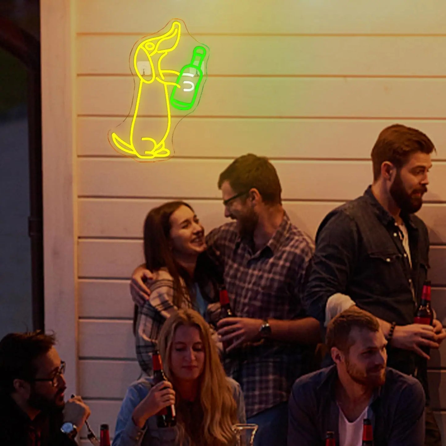 Dog Beer Neon Beer Signs for Wall Decor Bar Sign Animal Bar Light up for Bedroom Men Cave Birthday Party Home