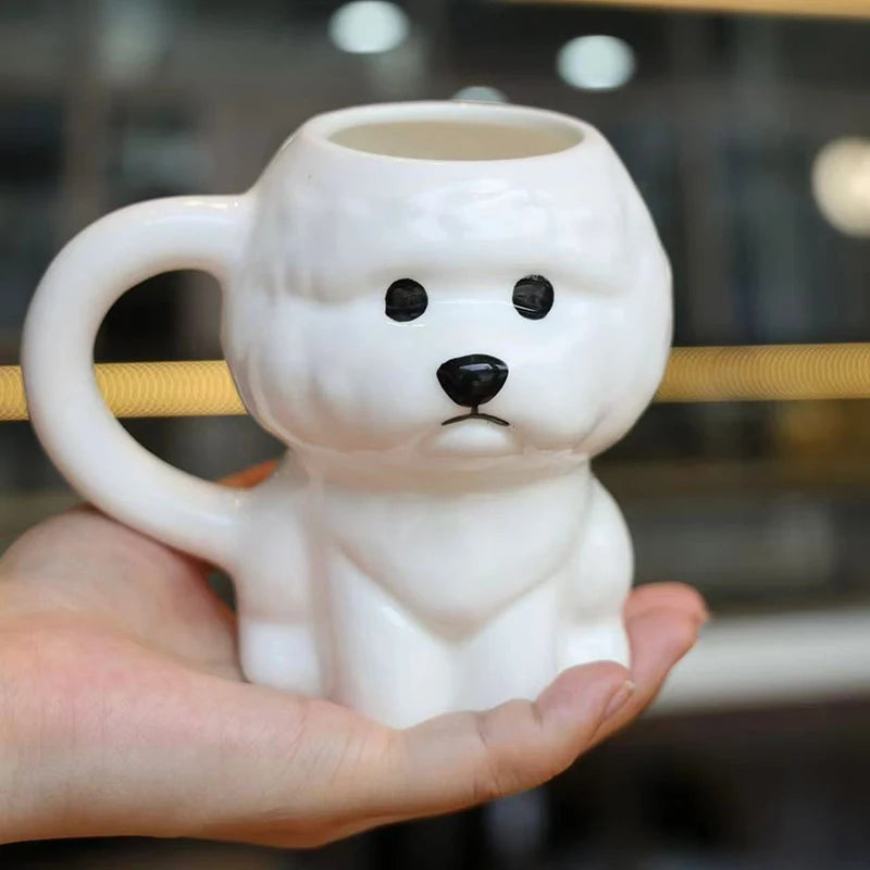 Creative Cute Little Dog Cerc Mugs Office Water Drinking Cups Coffee Cups Birthday Gifts Couple Cups Home Daily Use