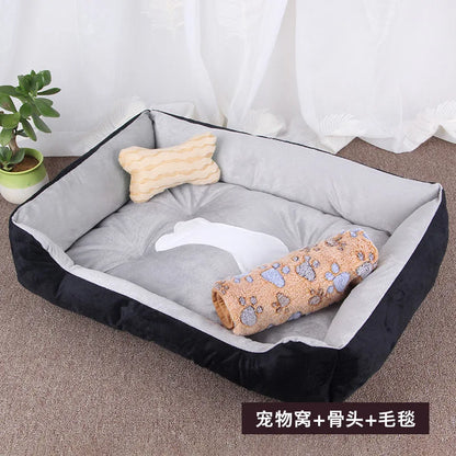 Super Soft Sofa Dog Beds Waterproof Bottom Kennel Fleece Warm Bed Mat For Large Dogs Rectangle Winter Pet Cat House Dog mattress
