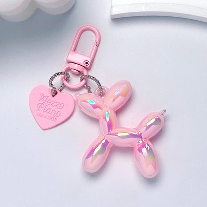 Cute Acrylic Cartoon Balloon Dog Keychains for Women Y2k Bag Pendant Couple Car Key Chains Jewelry Gift Decoration Accessories