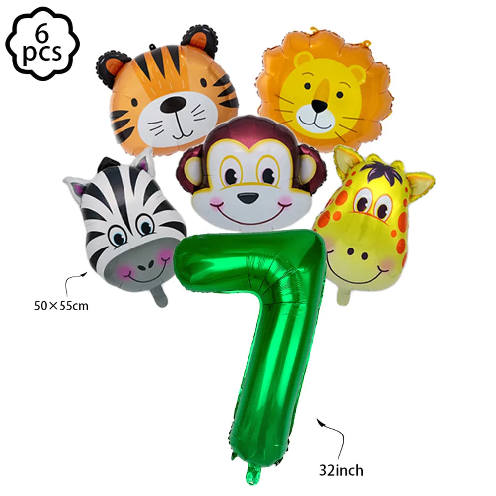 Jungle party Banner Garland Hanging swirls decor Jungle Wild One Birthday decor Safari Jungle Animals Birthday Party Decoration