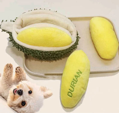 Interactive Dog Squeak Toys Plush Durian Pet Sniff Toy for Small Large Dogs Bite Resistant Puppy Sounding Toys Pet Supplies