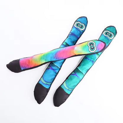 The new plush dog toy Long Eye snakeTough Plush Squeaky Dog Toy Long-eyed snake Dog Chew Toy Pet Squeak Toy