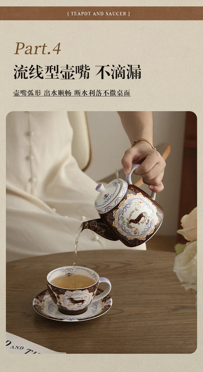 London Pottery 300ML Animal dog mug dish ceramics coffee cup tea Pair pottery tea cup set porcelain Cups for girlfriend gift