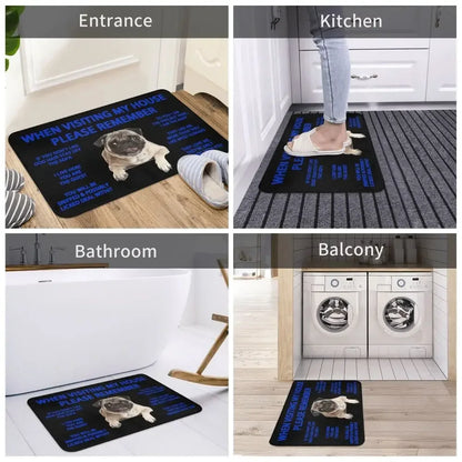 Beagle Dog Doormat Non-Slip Kitchen Bath Mat Living Room Door Floor Entrance Carpet Rug