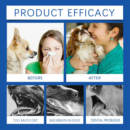 the BREATH FRESHER - Dog Mouth Cleaning Liquid, Tooth Stains Mouth Cleaning, Tartar Removal Bad Breath Freshens, Oral Deodorant Pet Teeth Cleaner Water