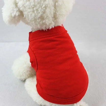 Pure Cotton Dog Shirts Puppy Blank Clothes for Small Medium and Large Dogs Soft Thin T-Shirt  Doggy Vest Cat Bottoming T Shirts