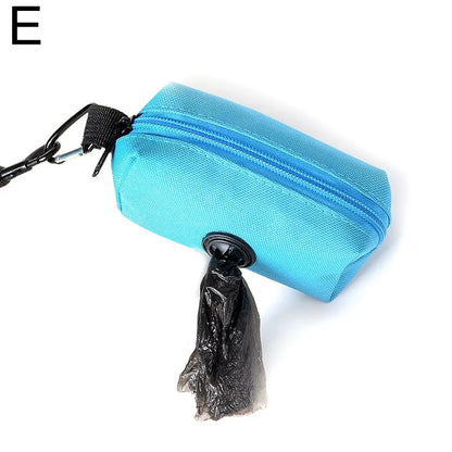 Dog Poop Bag Holder For Leash Doggie Waste Bag Dispenser Fabric Puppy Potty Carrier Small Doggy Zipper Pouch With Carabiner Clip