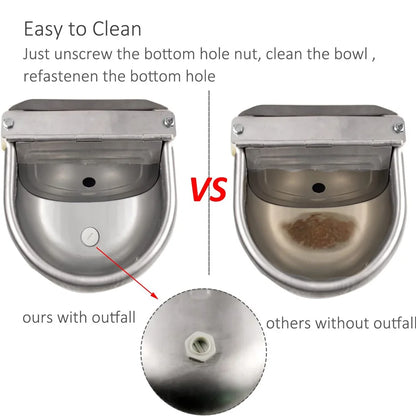Automatic Water Dispenser for Dog Water, Stainless Steel Drinking Bowl for Farm Livestock Cattle Horse Goat Sheep(Auto-Filling)