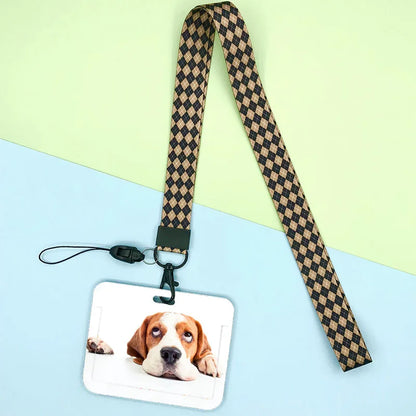 Cat and dog pattern Bank Credit ID Card Student Bus Card Holders Storage Protective Shell Pendant