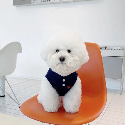 Dog Clothes Schnauzer Chihuahua Yorkie Polo Shirt Summer Dress Striped Pet T-Shirt Dog Costume Soft Pullover Suit for Dog Puppy