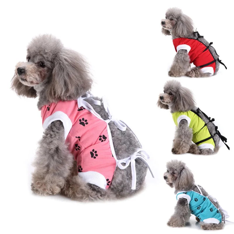 Pet Cat Recovery Surgical Costume Pet Dog Sterilization Clothes Pet Physiological Pants Anti-licking Vest for Abdomen Protect