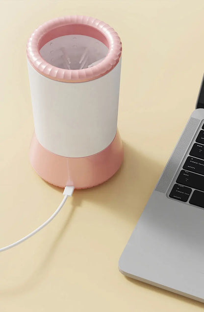 the PAW WASHER - Electric Pet Paw Washer Cup, Portable Dog Paw Cleaner, Portable Foot Washer Cup, Comfortable Foot Cleaning Machine, Dog Brushes