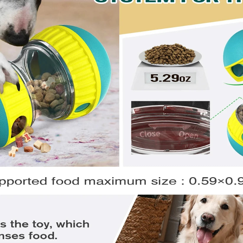 Treat Enrichment Pet Toys Slow Feeder Ball Food Dispensing Puppy Toy for Small Medium Dogs Irregular Rolling Design Dog Toys