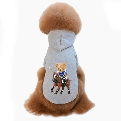 Pet Dog Clothes Autumn Winter Spring Small Medium Puppy Kitten York French Bulldog Luxury Fleece Lining Cat Pet Hoodies Perro