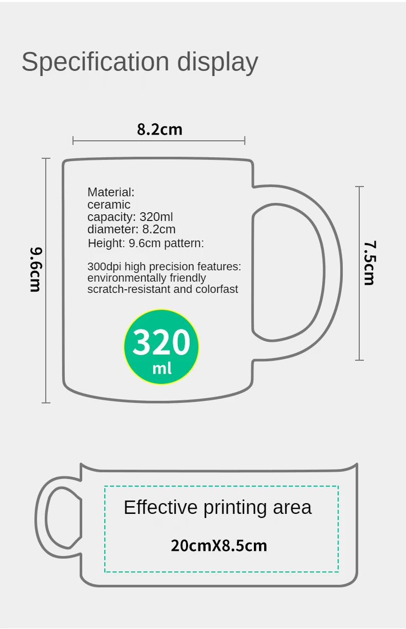 Cute Dog & Cat Silhouette Ceramic Mug - White Reusable Coffee Cup with Black Pet Design, Hand Wash Only, Perfect Gift for Pet Lo