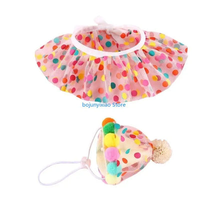 900B Pet Birthday Hat Bandanas Bib Crowns Headwear Dog Festival Party Accessories