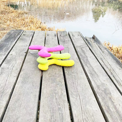 Fun Pet Toy Water Floating Triangle Boomerang For Dogs Puppy Squeaker Squeaky Molar Dog Toy Pet Training Dog Accessories