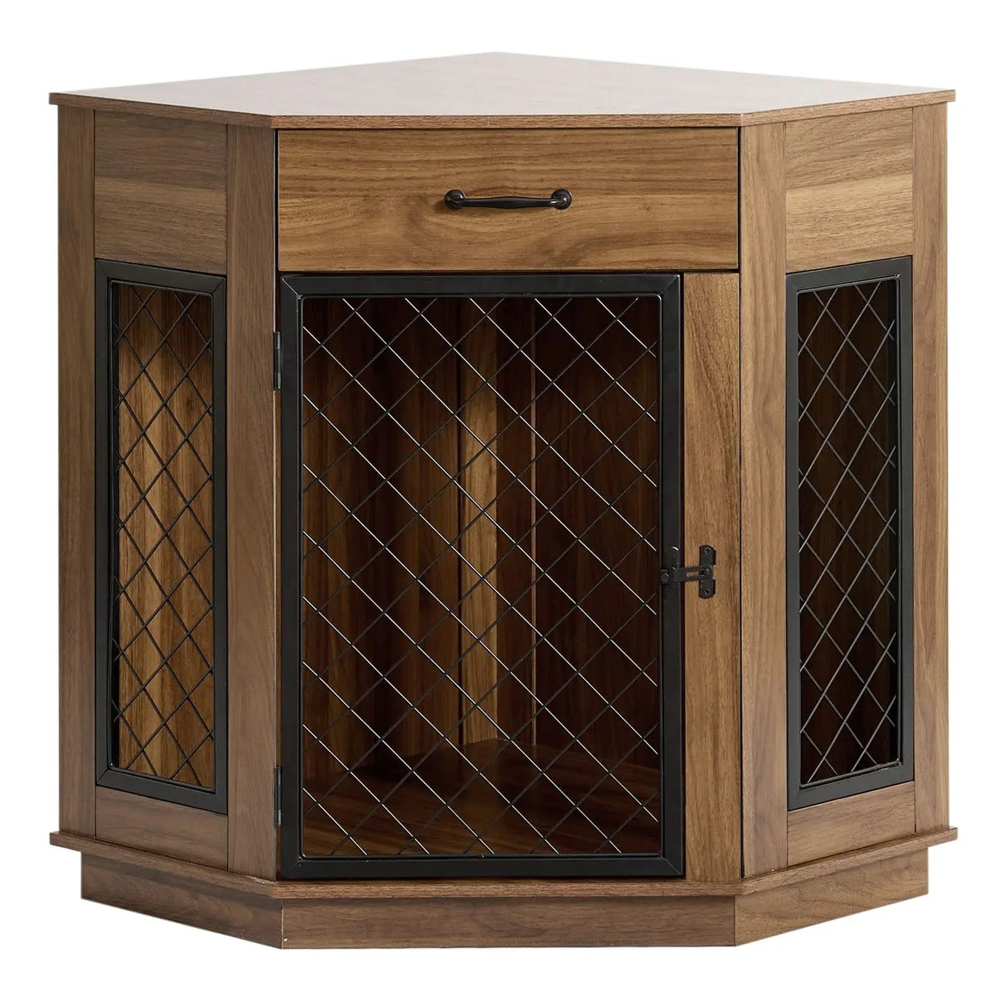 the CRATE CORNER - Best Seller Furniture Dog Crate Corner, Dog Kennel Corner Wooden End Table, Pet Crates Corner Side Table for Dogs