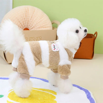 Winter Fleece Dog Jumpsuit Onesie For Small Dogs Shih Tzu Yorkie Pet Clothing Puppy Pajamas Costumes Overalls Outfit Pyjamas XXL