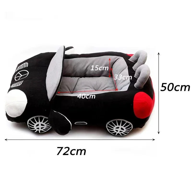 70x50cm Car Shape Luxury Dog Cat Bed Warm Pet Teddy Warm Sofa Puppy Nest Cushion Kitten Winter Fashion Padded Kennel With Mat