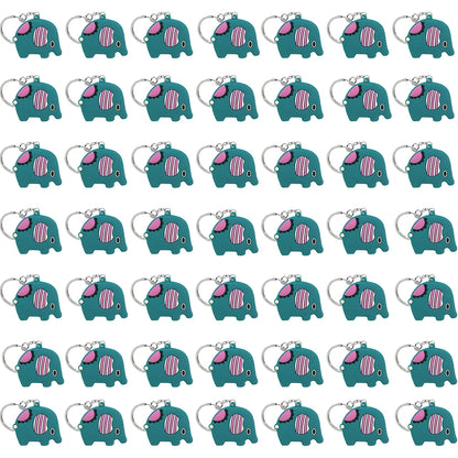 50PCS Cute Animal Keychain knife Ducks Dogs Cats Keyring for Women Men Kids Handbag Cool Car Key Accessories Friends Key Gifts