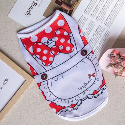 Quick-drying Yorkie Dog Vest Dog Tank Top Summer/Spring Cartoon Hoodie Chihuahua Dog Clothes French Bulldog Puppy Dogs/Cat Shirt