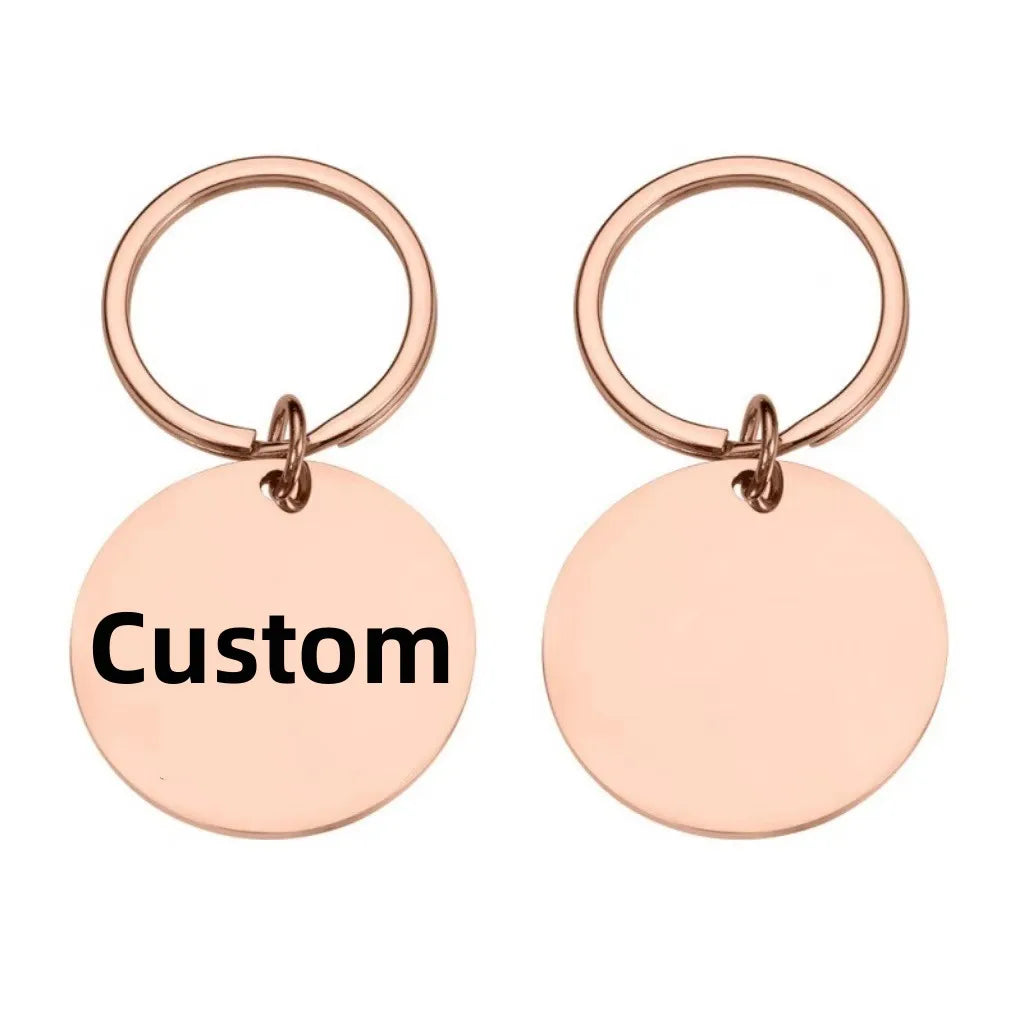 Customized Photo Pet Dog Cat Keychain I Love Dog Glass Cabochon Mini Personalize Pendant Keyring Car Key Man Women Souvenir Gift