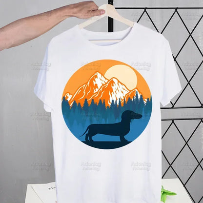 the DACHSHUND DOG CLUB - Anatomy Dachshund Dog - I Do What I Want T-Shirt, Men Retro Washed Tops Tees, Harajuku T-Shirt Streetwear Hip Hop Male T-Shirts