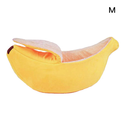 Creative Banana Cat Bed House Funny Cute Cozy Cat Mat Beds Warm Durable Portable Pet Basket Kennel Dog Cat Cushion