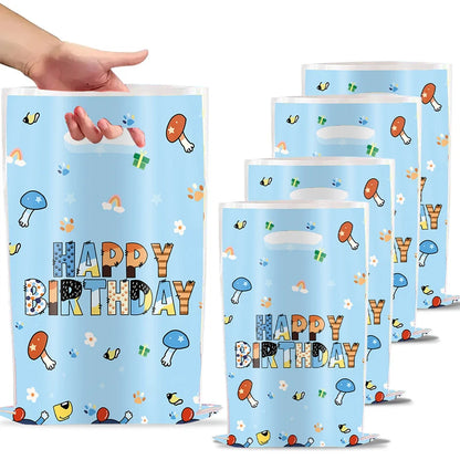 New Cartoon Dog Birthday Party Decoration Setup Boys Children Blue Dogs Party Favor Tableware Plate Napkin Cup Supplies Full Set