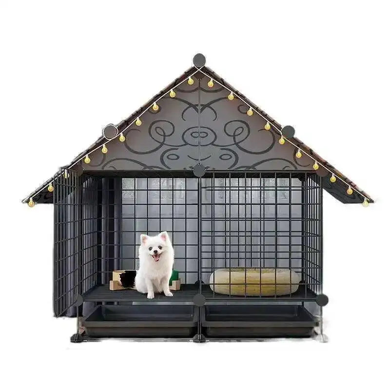 the BANGKOK BARKER - Fences Simple Kennel, Iron Teddy Living Room, Creative Doghouses, Pet Indoor Balcony Home, Pomeranian Puppy Courtyard Pet Cage