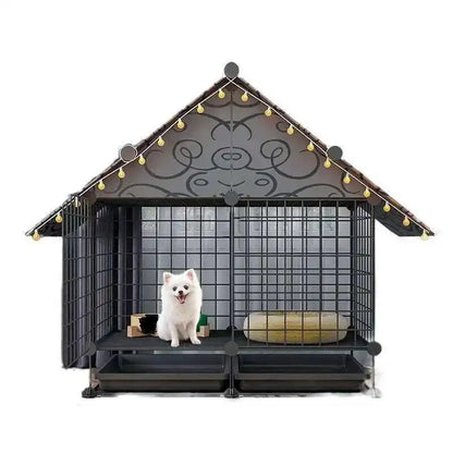 the BANGKOK BARKER - Fences Simple Kennel, Iron Teddy Living Room, Creative Doghouses, Pet Indoor Balcony Home, Pomeranian Puppy Courtyard Pet Cage