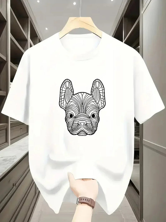 the PUG ART - Men's Short-Sleeved, Sporty and Loose T-Shirts, Suitable for Men Who Wear Large-Sized Quick-Drying and Breathable T-Shirts
