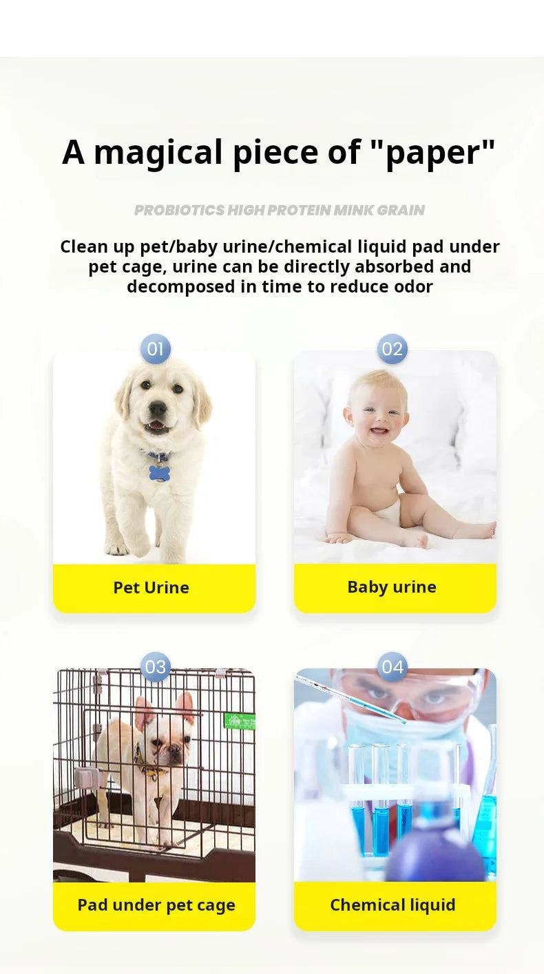 50pcs Dog＆Cat Urine Absorption Paper Pet Urine Absorption Sheets Puppy Specific Disposable Absorbent Diapers Urine Wiping Paper
