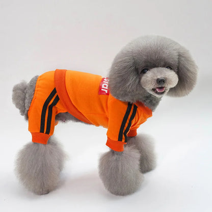 Pet Clothes for Dogs and Cats 4-Leg Hoodie Coat Pet Vest Puppy Clothes Print Design Apparel 5 Sizes Dog Clothes Dog Accessories