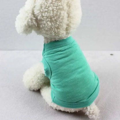 Pure Cotton Dog Shirts Puppy Blank Clothes for Small Medium and Large Dogs Soft Thin T-Shirt  Doggy Vest Cat Bottoming T Shirts