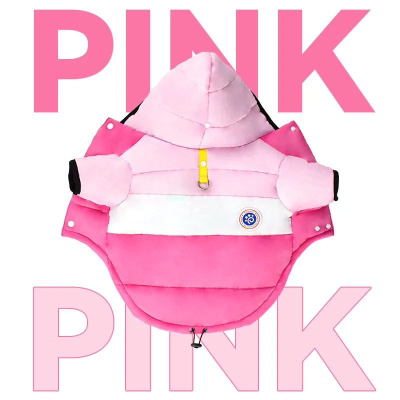 the SLEIGH DOG - Warm Dog Cotton Jacket Outfit, Winter Pet Clothes, Puppy Coat for Small/Medium Dogs and Cats, French Bulldog/Chihuahua/Poodle Clothes