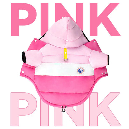 the SLEIGH DOG - Warm Dog Cotton Jacket Outfit, Winter Pet Clothes, Puppy Coat for Small/Medium Dogs and Cats, French Bulldog/Chihuahua/Poodle Clothes