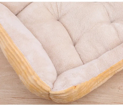 Warm Dog House Soft Nest Pet Large Dog Bed Baskets Fall Winter Kennel For Cat Washable House Puppy Supplies Cotton Kennel Mat