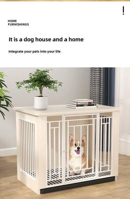 Heavy Duty Large Dogs Cage High Strength Steel Wood Easy To Install Dog Crate Pet Dog Kennel