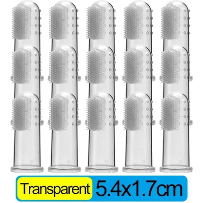 Super Soft Pet Finger Toothbrush Cat Dog Silica Gel Tooth Brush Bad Breath Tartar Teeth Care Tools Dog Cat Cleaning Pet Supplies