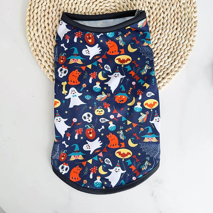 the CREEPYCUTE MESH COSTUME TEE - Summer Cat/Dog Vest, Mesh Breathable Pet Clothes for Small Dogs, Chihuahua, Yorkshire, Puppy/Kitten Halloween Cosplay Costume