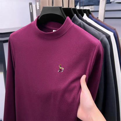 the KING CANINE - Men's Autumn Long-Sleeved T-Shirt, Half-Neck Collar Quality Print Puppy Sweatshirt, Comfortable Casual Underwear Men's Clothing