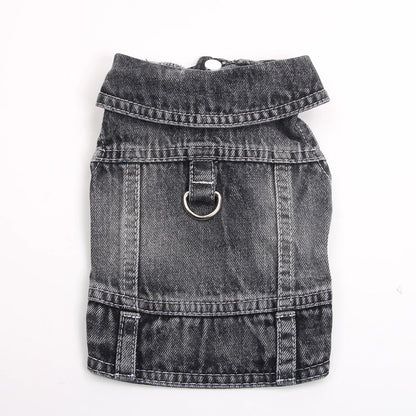 Pets Dogs Jeans Coat Jacket Towable Denim Vest Cat Puppy Spring/Autumn Clothes Apparel