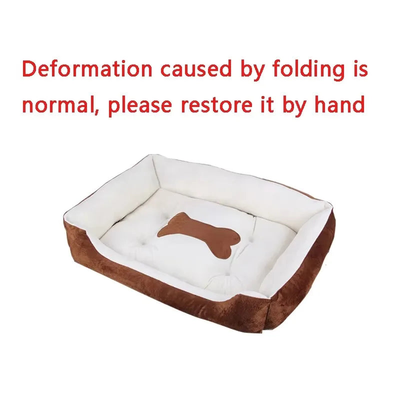 Dog Bed for Large Dog Cushion Square Breathable Non-slip Sleeping Cat Bed Winter Warm Thickened Dog Bed Soft Cat Mat Pet House