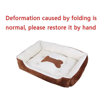Dog Bed for Large Dog Cushion Square Breathable Non-slip Sleeping Cat Bed Winter Warm Thickened Dog Bed Soft Cat Mat Pet House