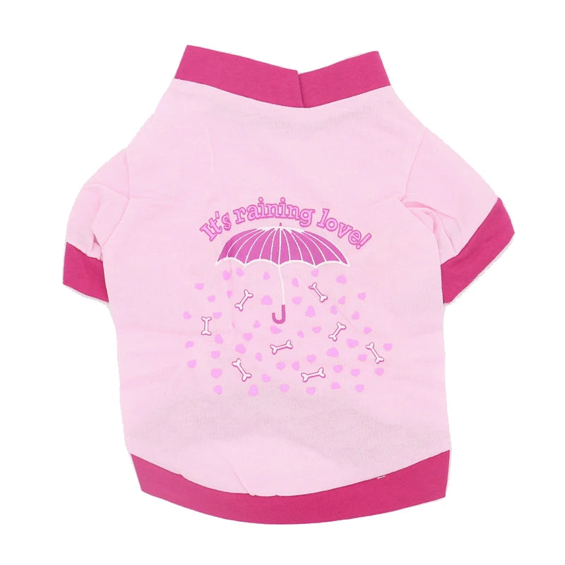 the TINYTAIL COTTON SHIRT - Cheap Cotton Puppy Dog T-Shirt for Small Dogs, Hot Sale Print Pet Clothes, Yorkshire, Pomeranian, Pug, Cat Shirts