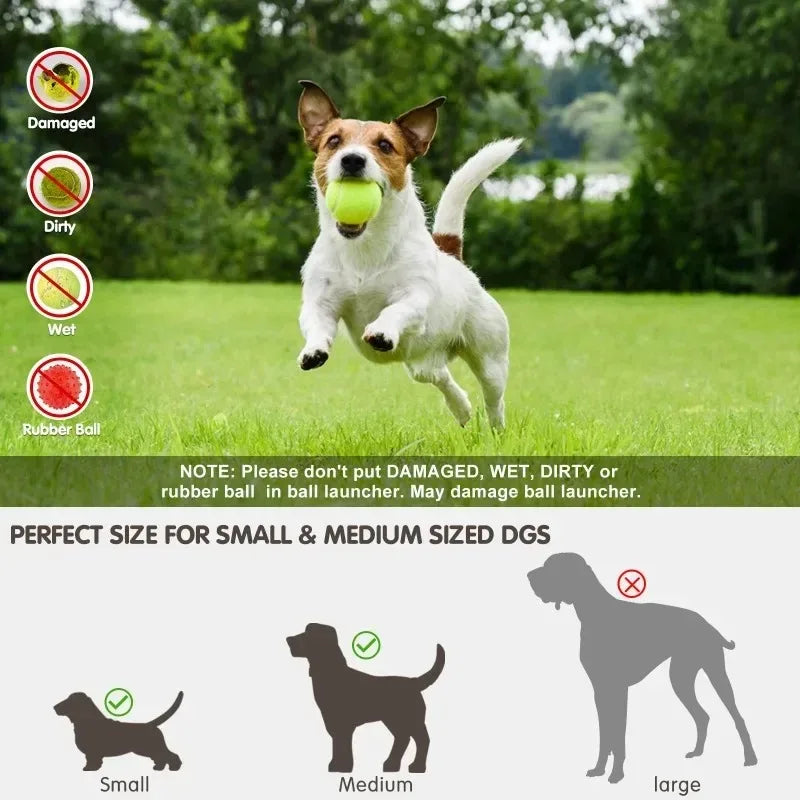 Dog Launcher Automatic Dogs Chase Toy Tennis Throwing Pinball Machine Fun Interactive Throw Rechargable Catapult USB Charging