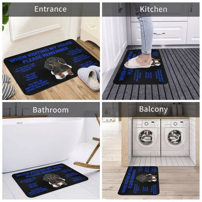 Beagle Dog Doormat Non-Slip Kitchen Bath Mat Living Room Door Floor Entrance Carpet Rug